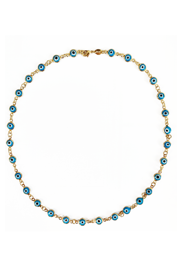 Mati Mati Necklace in Light Blue