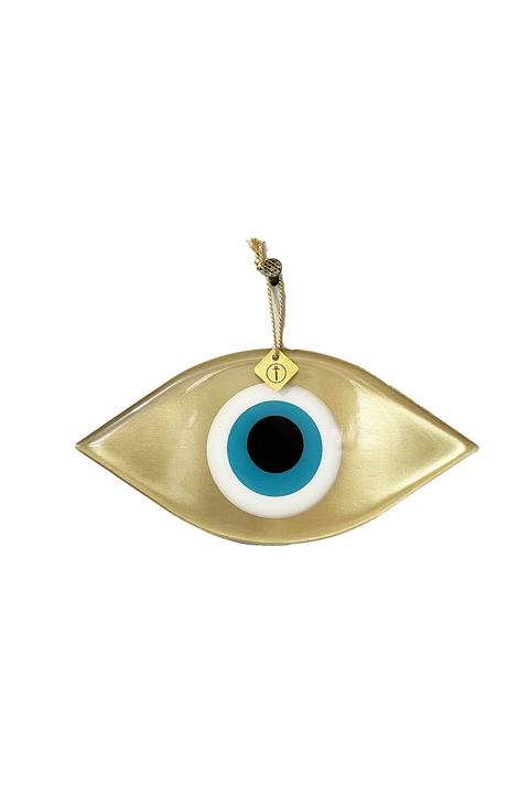 Made in Greece. Mati Charm. Medium Bronze Evil Eye Charm. Greek Decor. 
