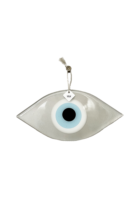 Made in Greece. Mati Charm. Medium Silver Evil Eye Charm. Greek Decor. 