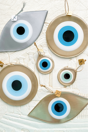Made in Greece. Mati Charm. Medium Silver Evil Eye Charm. Greek Decor. 