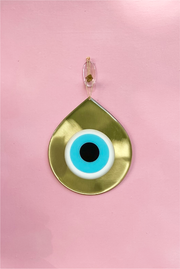 Made in Greece. Mati Drop Charm. Large Bronze Evil Eye Charm. Greek Decor. 