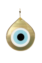 Made in Greece. Mati Drop Charm. Large Bronze Evil Eye Charm. Greek Decor. 