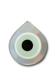 Made in Greece. Mati Drop Charm. Large Silver Evil Eye Charm. Greek Decor. 