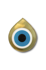 Made in Greece. Mati Drop Charm. Medium Bronze Evil Eye Charm. Greek Decor. 