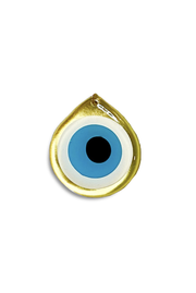 Made in Greece. Mati Drop Charm. Small Bronze Evil Eye Charm. Greek Decor. 