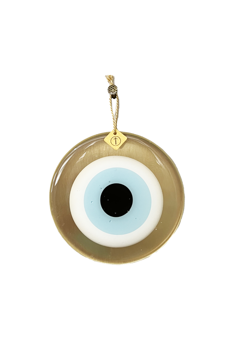 Made in Greece. Evil Eye Charm. Mati Round Charm. Greek Gift.