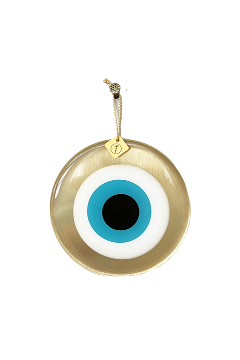 Made in Greece. Evil Eye Charm. Mati Round Charm. Greek Gift.