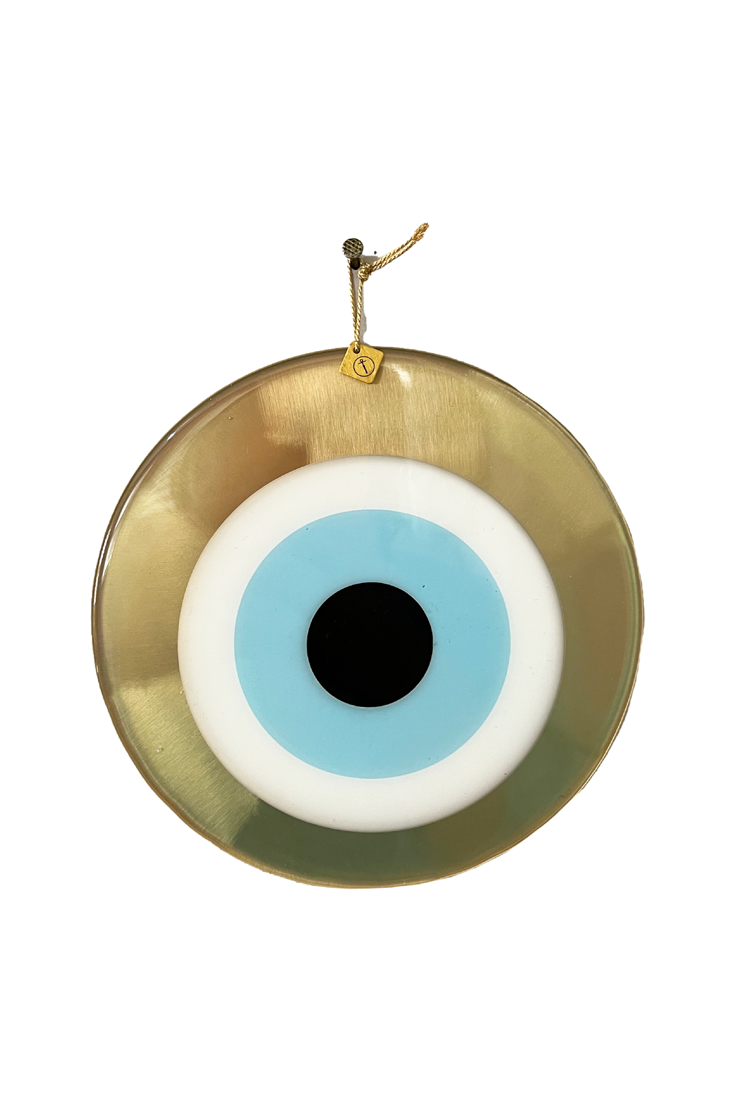 Mati Round Charm - Large Bronze made by Greek brand Bord De L'eau, sold by Selini.