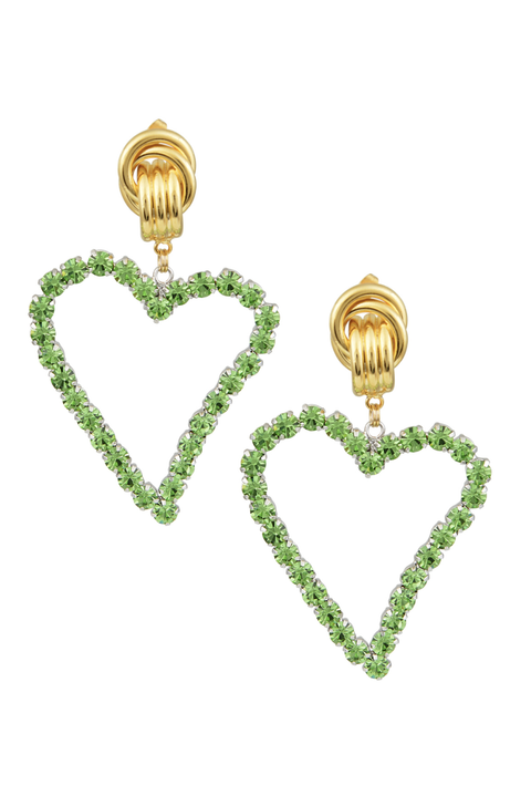 All My Heart Earrings in Green
