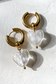 Heart of Glass Earrings in Crystal