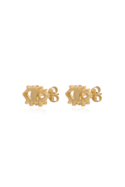 Made in Greece. Gold Plated Sterling Silver. Evil Eye Earrings. Stud Earrings. 