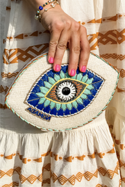 Selini Classic. Crossbody Purse. Evil Eye Purse. Greek Design.