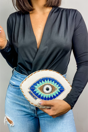 Selini Classic. Crossbody Purse. Evil Eye Purse. Greek Design.