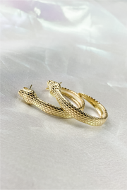 Chunky Python Hoops in Gold