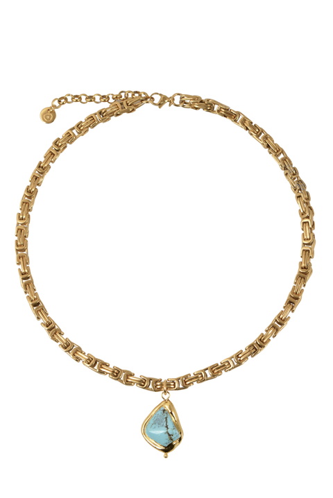 Made in Greece. 24K Plated Gold Brass. Chain Necklace. Statement Jewelry.  