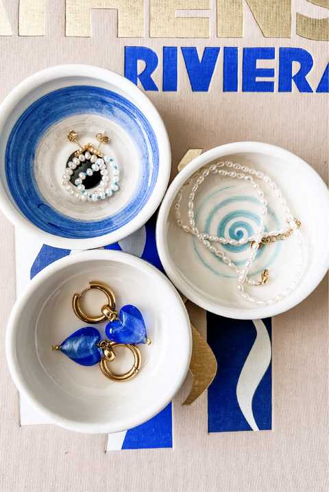 Made in Greece. Unique Fish Bowls. Trinket Bowl. Dishwasher Safe Bowl. 
