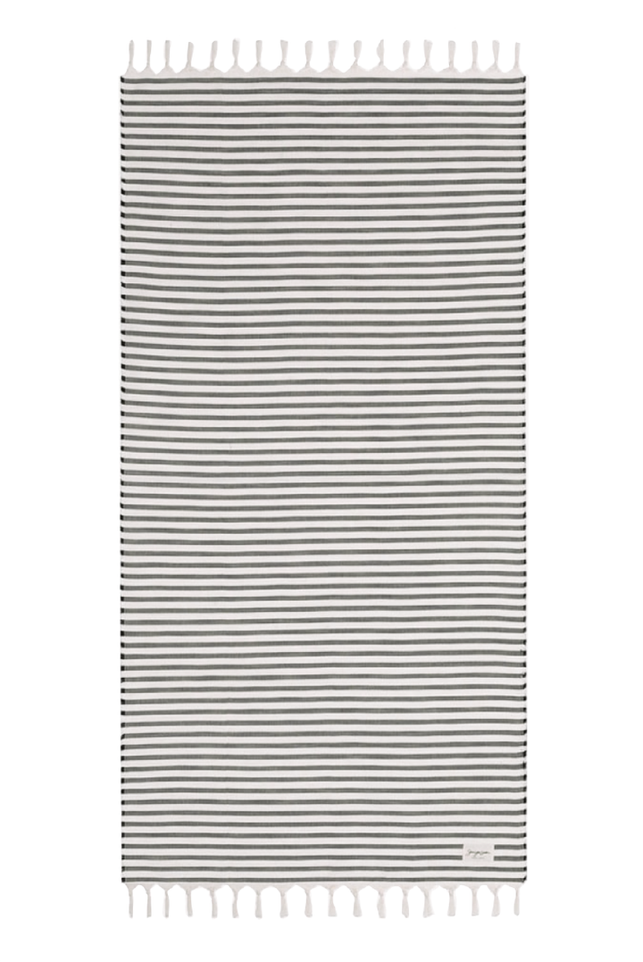 Tinetto Towel in Black made by Greek brand Sea You Soon, sold by Selini.