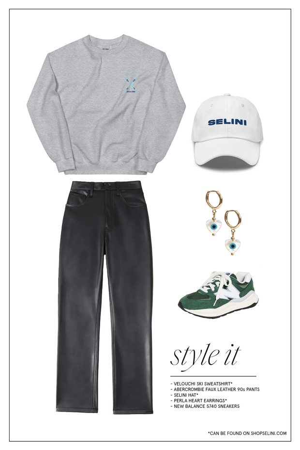 Selini Classic. 50% Cotton, 50% Polyester. Velouchi Ski Sweatshirt. Greek Design.