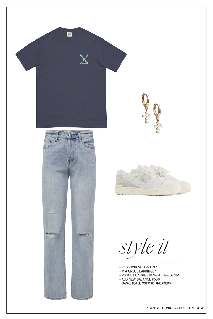 Velouchi Ski T-Shirt made by Greek brand, Selini.